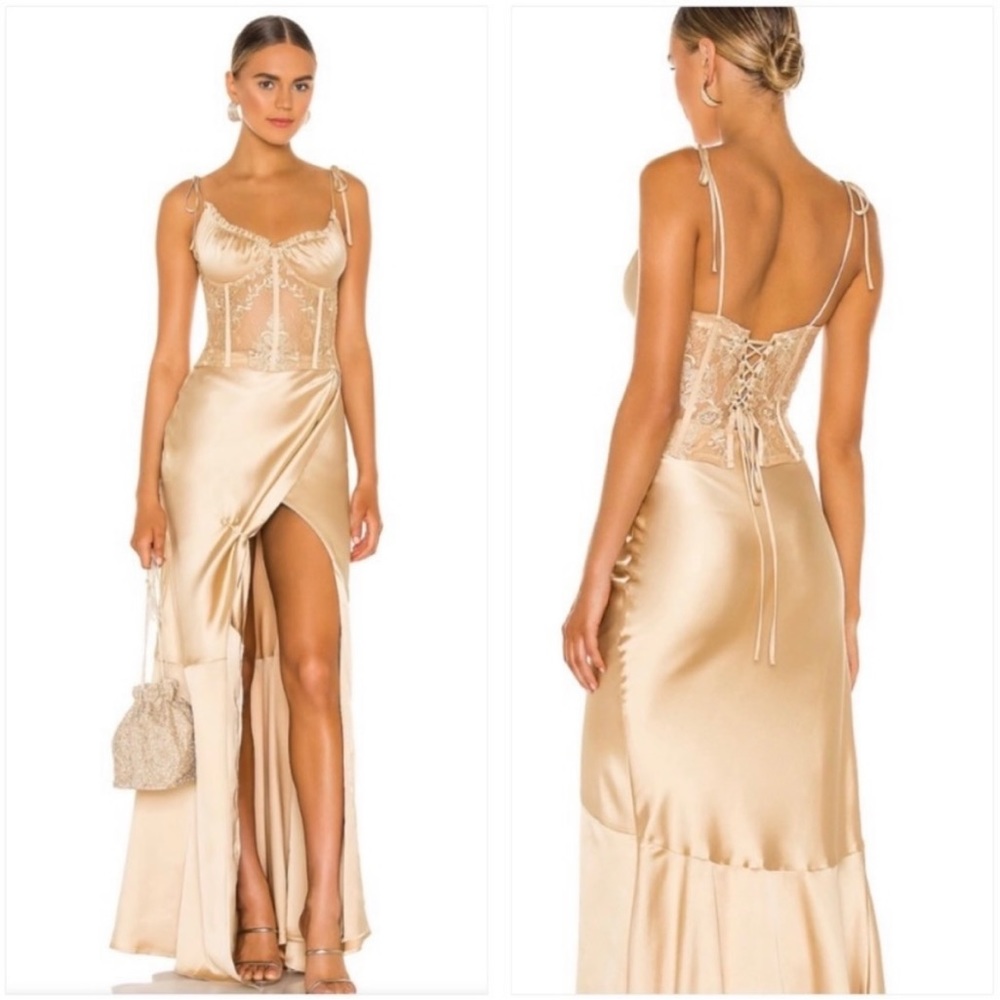 V. Chapman Calla Lilly Gown Warm Sand